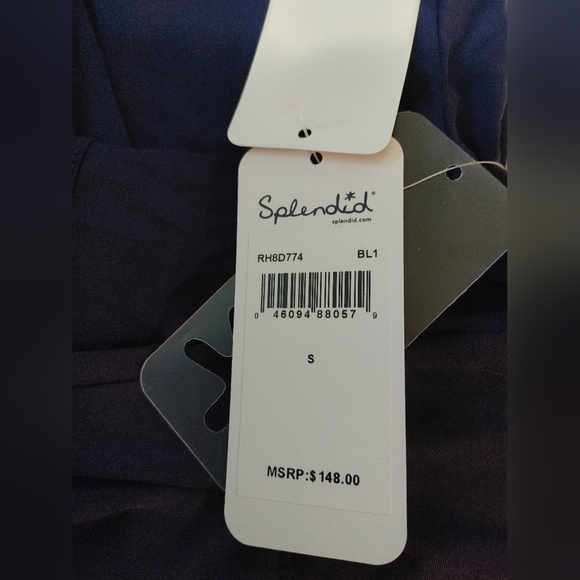 New Splendid Saks off 5th  Peacoat Blue & White Stripe Long-Sleeve - Picture 3 of 6